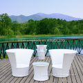 Outdoor rattan bistro table and chair set